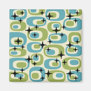 Mid Century Modern Atomic Pattern Magnet