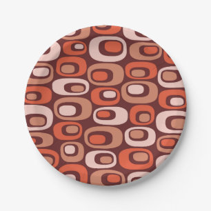 Mid Century Modern Atomic Pattern Paper Plate