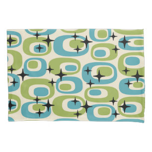 Mid Century Modern Atomic Pattern Pillowcase
