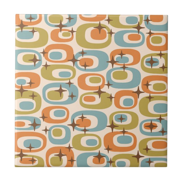 Mid Century Modern Atomic Pattern Tile (Front)
