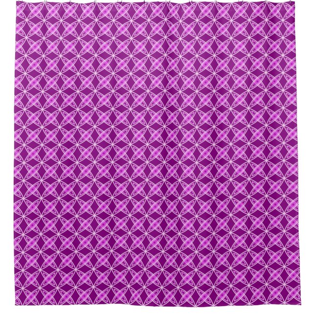 Mid Century Modern Atomic Print - Amethyst Purple (Front)