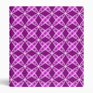 Mid Century Modern Atomic Print - Amethyst Purple Binder