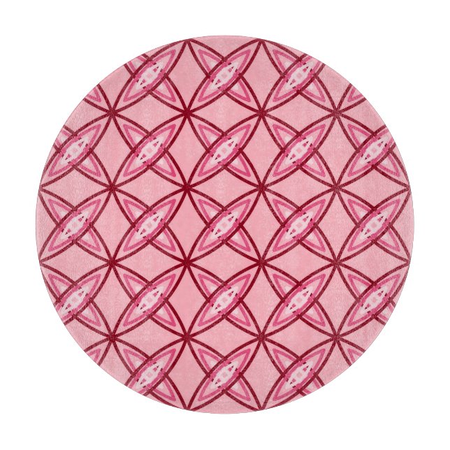Mid Century Modern Atomic Print - Ballet Pink Cutting Board (Front)