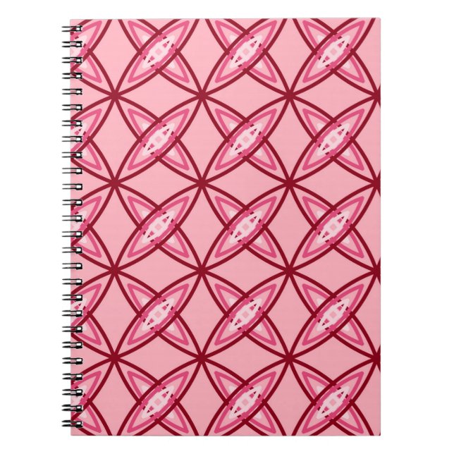 Mid Century Modern Atomic Print - Ballet Pink Notebook (Front)