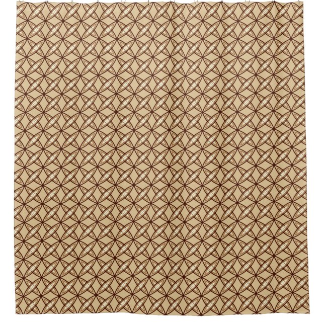 Mid Century Modern Atomic Print - Camel Tan (Front)