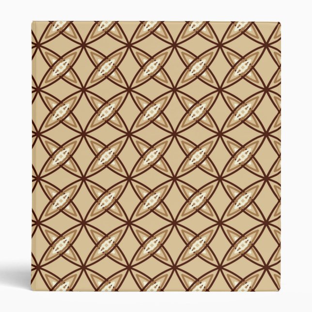 Mid Century Modern Atomic Print - Camel Tan Binder (Front)