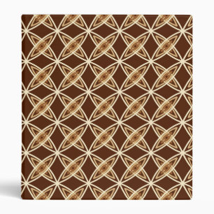 Mid Century Modern Atomic Print - Chocolate Brown Binder