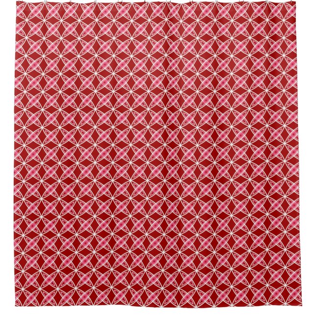 Mid Century Modern Atomic Print - Dark Red (Front)