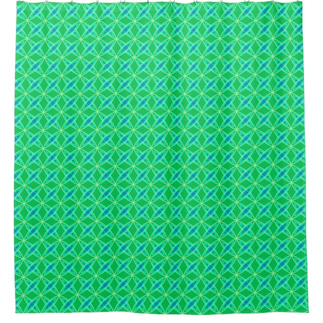 Mid Century Modern Atomic Print - Jade Green (Front)