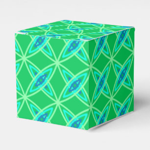 Mid Century Modern Atomic Print - Jade Green Favor Box