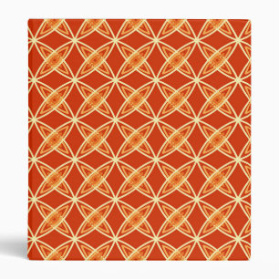 Mid Century Modern Atomic Print - Mandarin Orange Binder