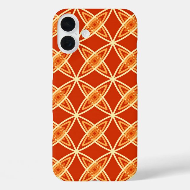 Mid Century Modern Atomic Print - Mandarin Orange Case-Mate iPhone Case (Back)