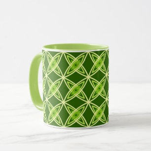 Mid Century Modern Atomic Print - Olive Green Mug