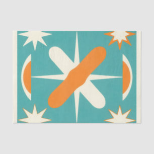 Mid Century Modern Atomic Starburst Tissue Paper