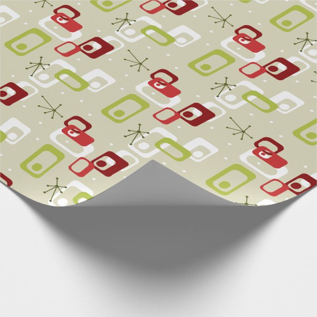 Mid-Century Modern Atomic Wrapping Paper (Corner)