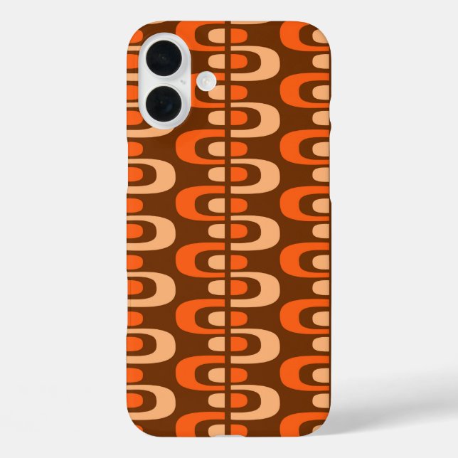 Mid-Century Modern Atomic Zipper Pattern Case-Mate iPhone Case (Back)