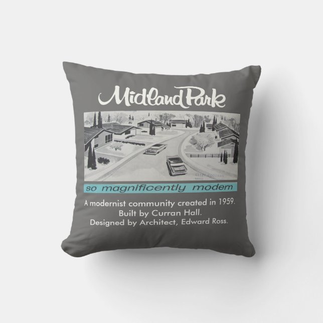 Mid-century Modern Authentic Artwork Pillow (Front)