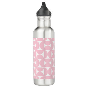 Mid Century Modern Baby Pink And White Pattern 710 Ml Water Bottle