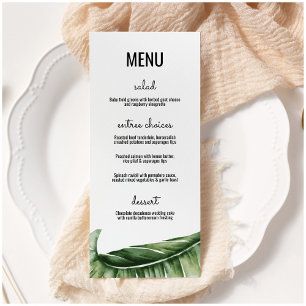 Mid Century Modern Banana Leaf Wedding/Event Menu