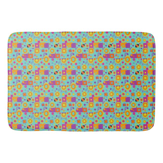 Mid-Century Modern Bath Mat – Retro (Front)