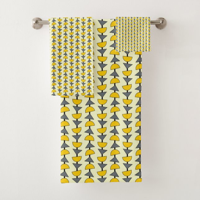 MID-CENTURY MODERN BATH TOWEL SET (Insitu)