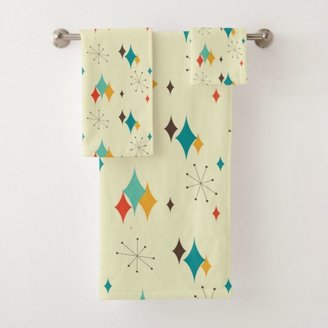 Mid-Century Modern Bathroom Towel (Insitu)