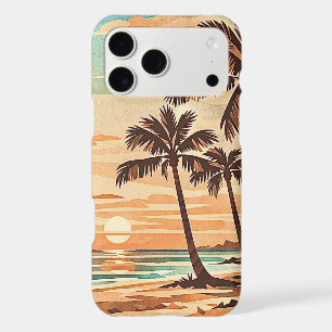 mid century modern beach Hawaii sunset palm trees 
