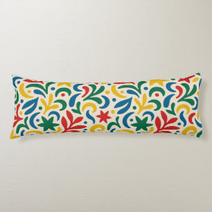 Mid Century Modern Biophilic Pattern Body Pillow