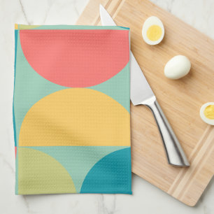 Mid Century Modern Bittersweet Mustard and Olive Kitchen Towel