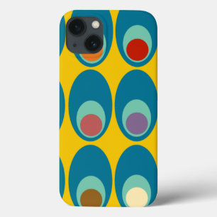 Mid-Century Modern Blue Eggs iPhone 13 Case