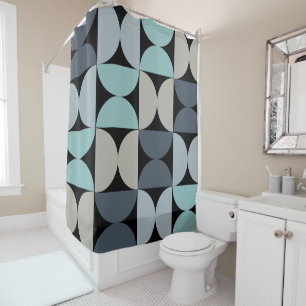 Mid-Century Modern blue green and grey