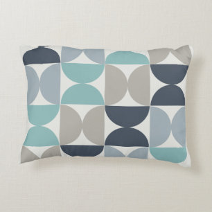 Mid-Century Modern blue green and grey    Accent Pillow