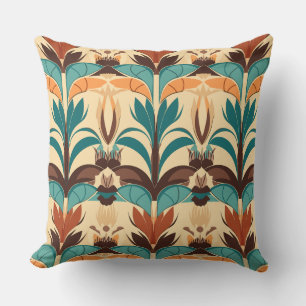 Mid-Century Modern Boho  Throw Pillow