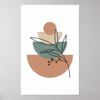 Mid century Modern  Boho Wall Art.  Poster
