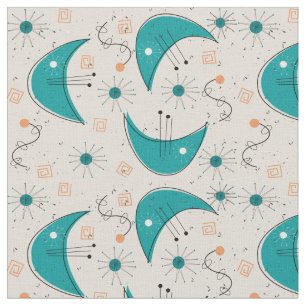 Mid-century Modern Boomerangs and Starbursts  Fabric