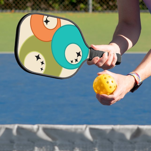 Mid-Century Modern Bowling Balls  Pickleball Paddle (Insitu)
