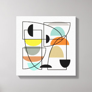 Mid Century Modern 'Bowls' Canvas Print