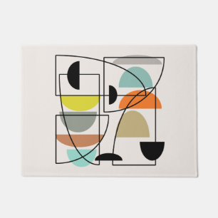 Mid Century Modern 'Bowls' Doormat