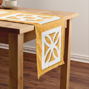 Mid Century Modern Breeze Block Yellow Runner 