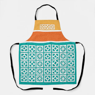 Mid-Century Modern Breeze Blocks Unisex Apron