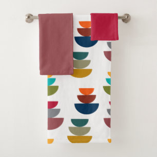 Mid-Century Modern Bright Minimalism  Bath Towel Set