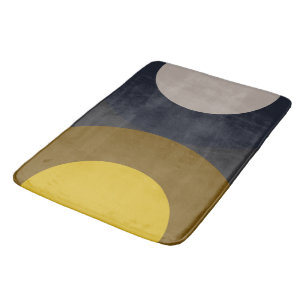 Mid-Century Modern Bronze Mustard Thunder   Bath Mat