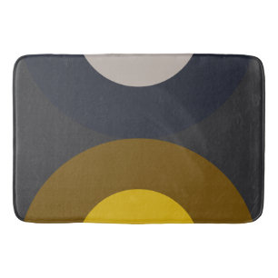 Mid-Century Modern Bronze Mustard Thunder Bath Mat