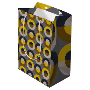 Mid-Century Modern Bronze Mustard Thunder Medium Gift Bag