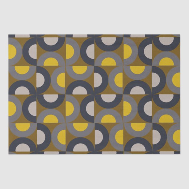 Mid-Century Modern Bronze Mustard Thunder    Tissue Paper (Front)
