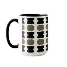 Mid Century Modern Brown & Black Abstract Pattern