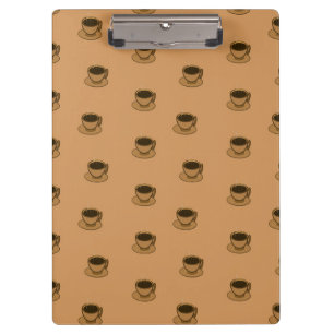 Mid Century Modern Brown Cozy Coffee Cup Clipboard