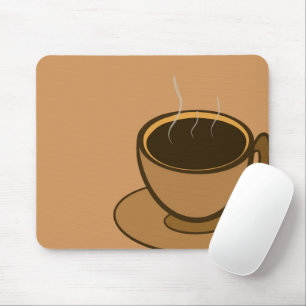 Mid Century Modern Brown Cozy Coffee Cup  Mouse Pad