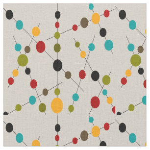Mid-Century Modern Bubbles and Sticks 2 Fabric