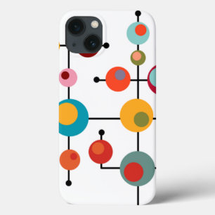 Mid-Century Modern Bubbles iPhone 13 Case